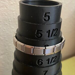 Vintage Puzzle Collection Silver Stainless Steel Bracelet